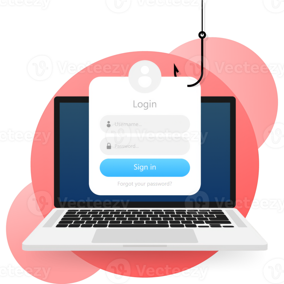 Phishing scam, hacker attack. Computer hack concept. Cyber security concept. Message icon png