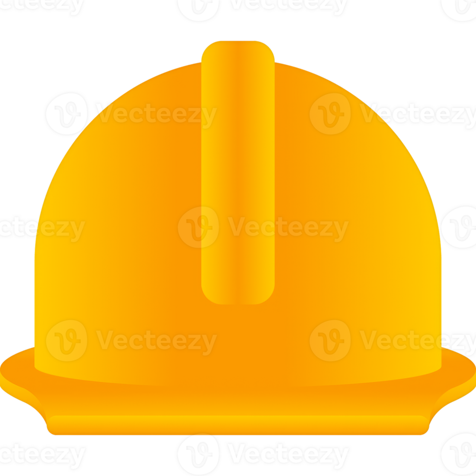 Yellow helmet on white background. Isolated illustration. Cartoon illustration png