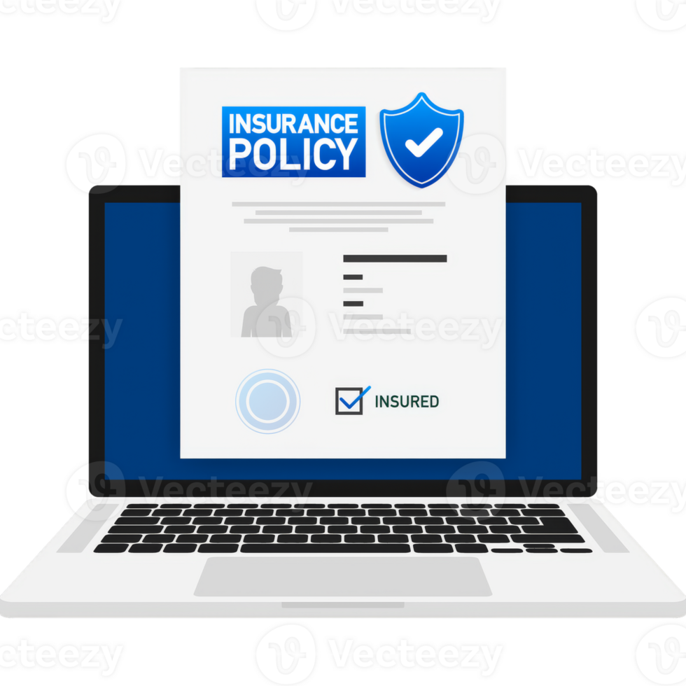 Insurance policy icon. Digital background. Isometric illustration png
