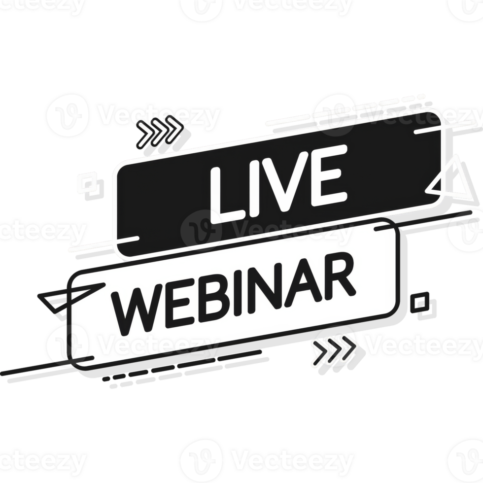 Live Webinar flat style button, icon. illustration png