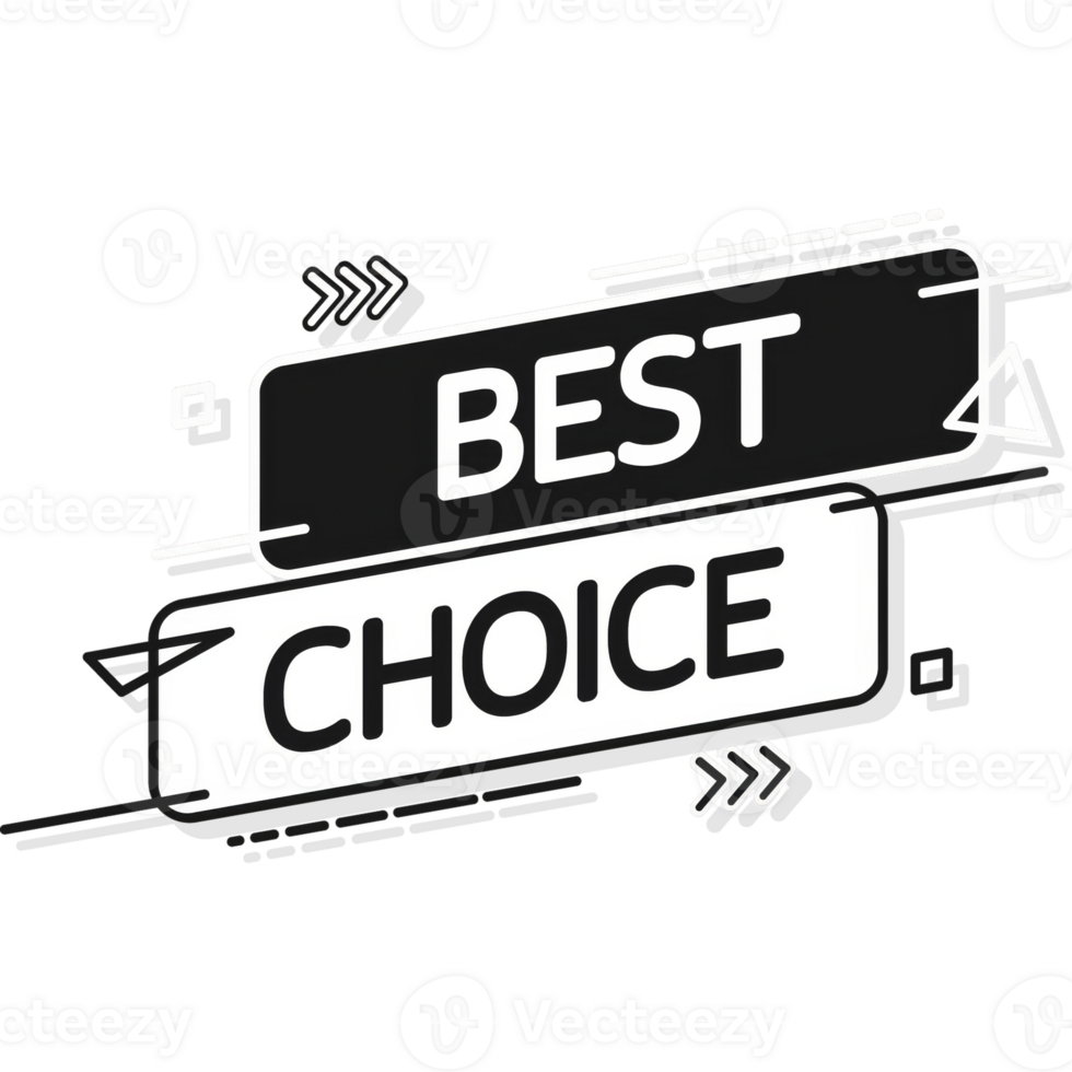 Best choice sign guaranteed banner. illustration png