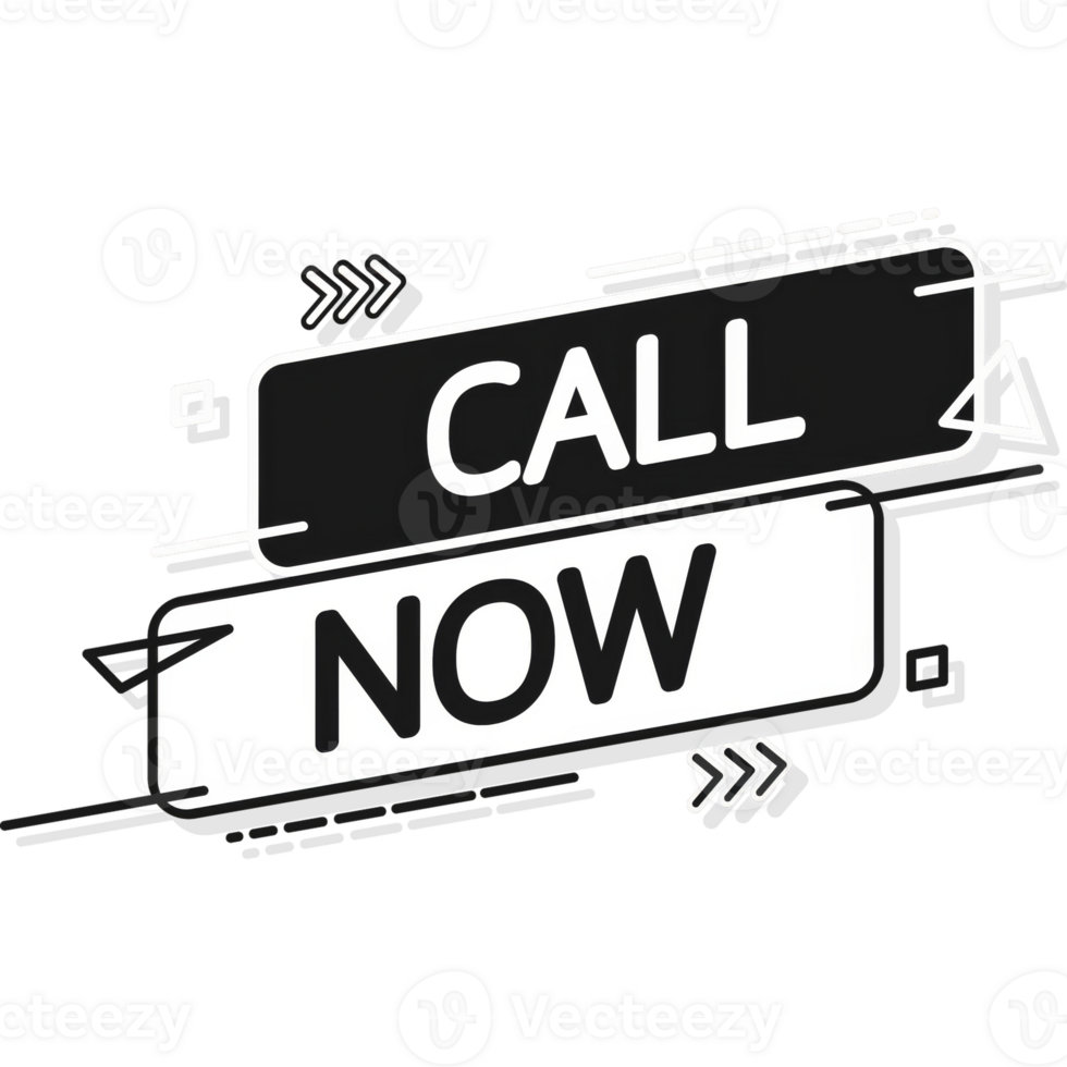 Call now blue banner on pop style background. illustration png