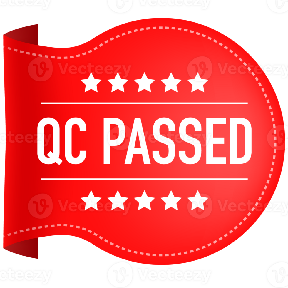 Qc passed, great design for any purposes. Qc passed. illustration. Tick icon. Red ribbon png