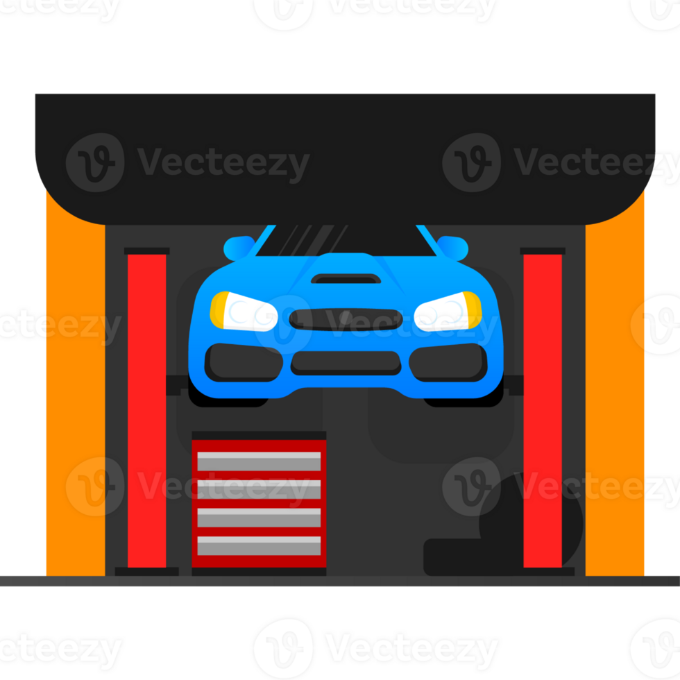Abstract infographic with carwash flat illustration. High pressure washer. banner png