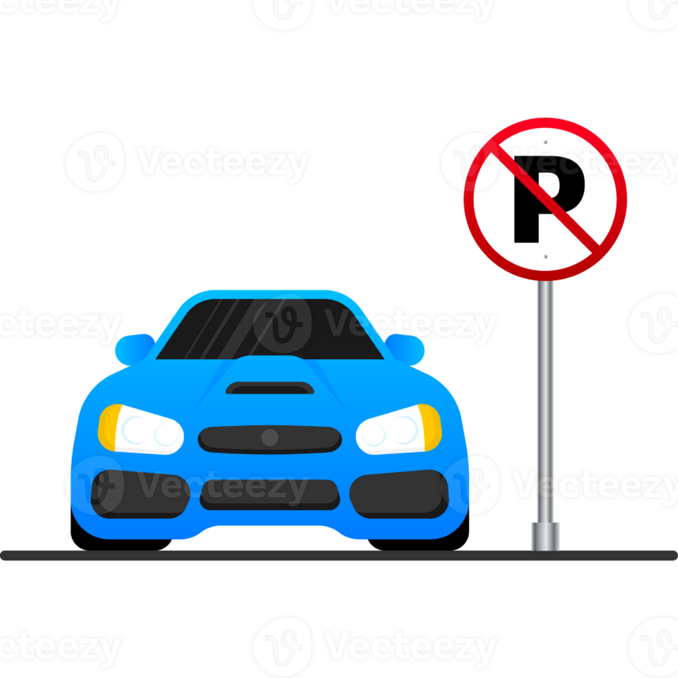 Template with blue no parking. Logo, icon, label. icon png