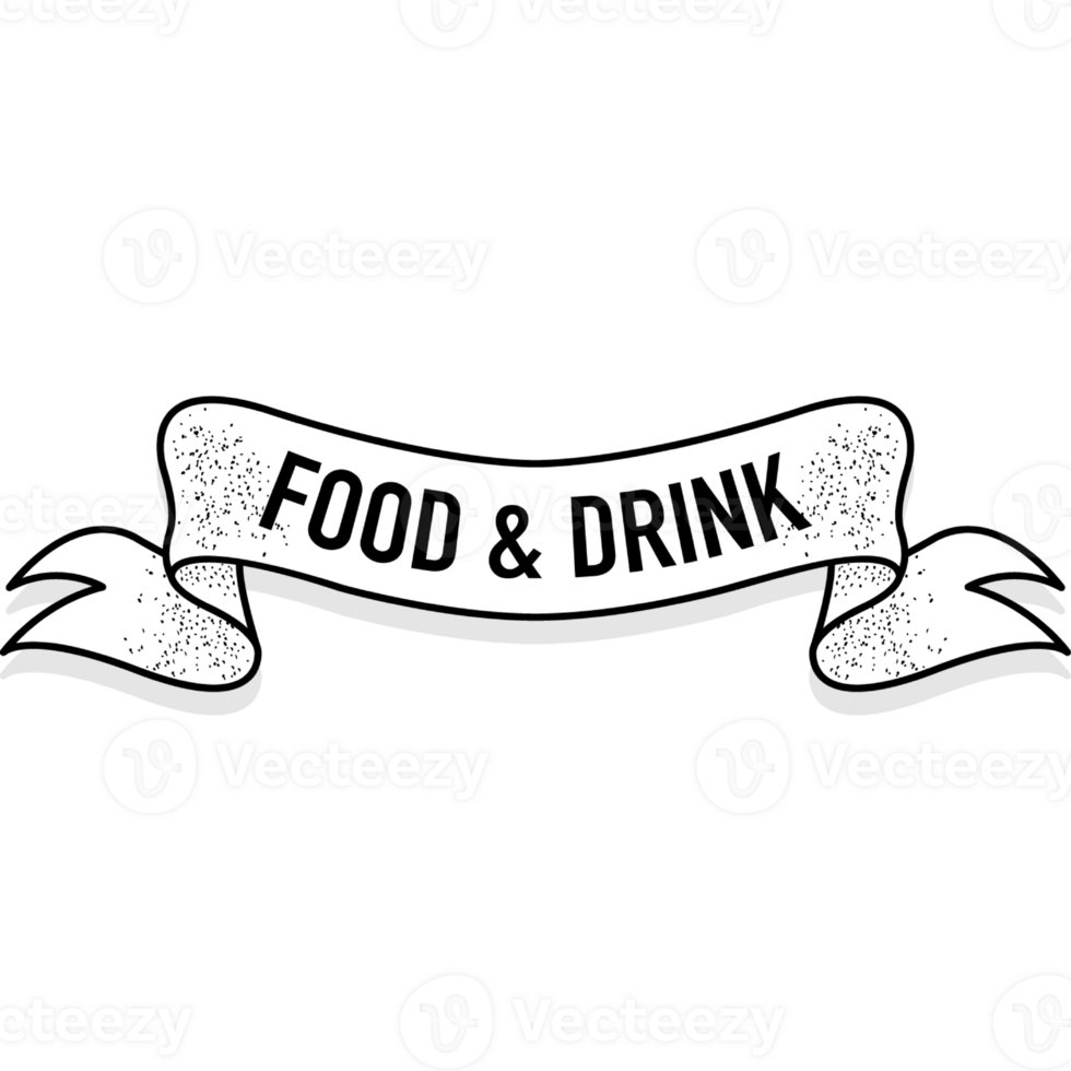 Food and drink in vintage style. Banner . Vintage, retro design. Poster design template png