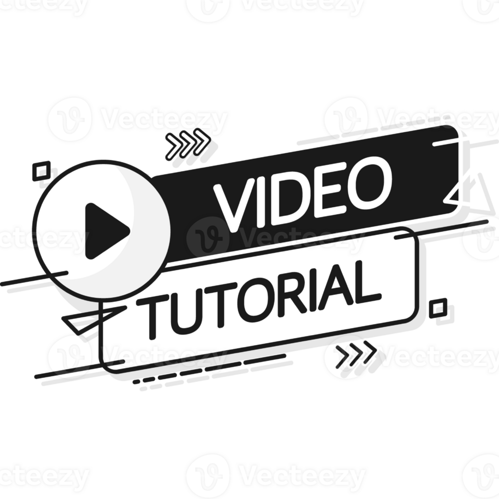 tutorial icon on blue background. tutorial banner png