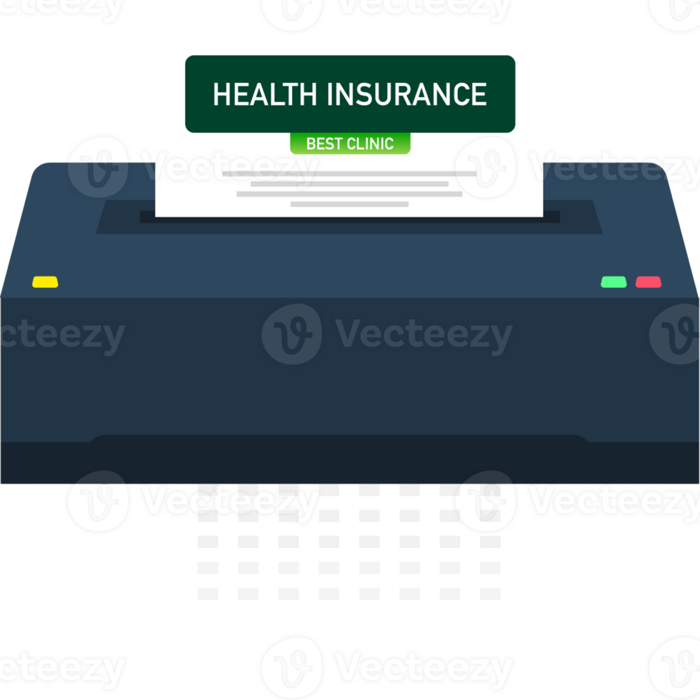 Health insurance in flat style with shredder. Flat . banner. Web banner. Medical infographic png