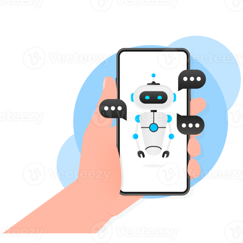 Chatbot icon concept, chat bot or chatterbot. Robot Virtual Assistance Of Website Or Mobile Applications. illustration png