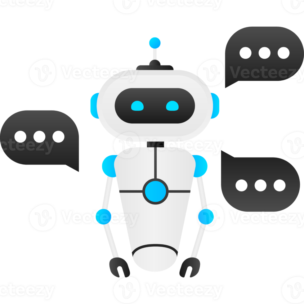Chatbot icon concept, chat bot or chatterbot. Robot Virtual Assistance Of Website Or Mobile Applications. illustration png