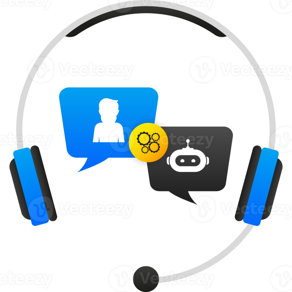 Chatbot icon concept, chat bot or chatterbot. Robot Virtual Assistance Of Website Or Mobile Applications. illustration png