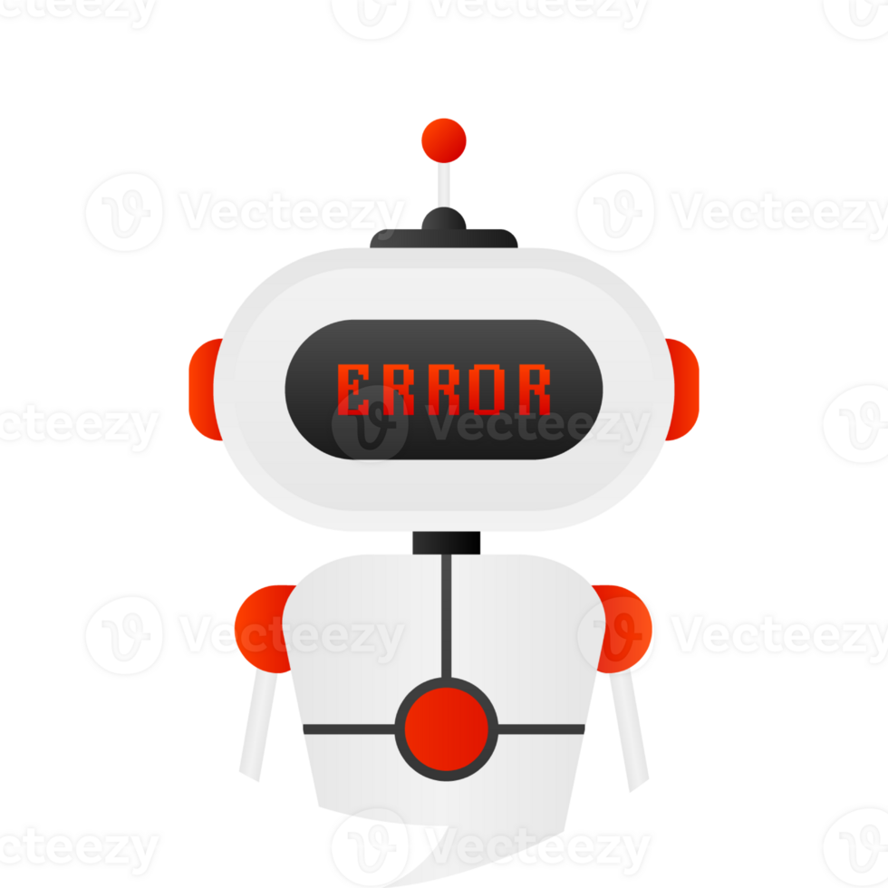 Error chatbot glyph icon. Silhouette symbol. Talkbot with error in speech bubble. Error bot. Artificial intelligence png