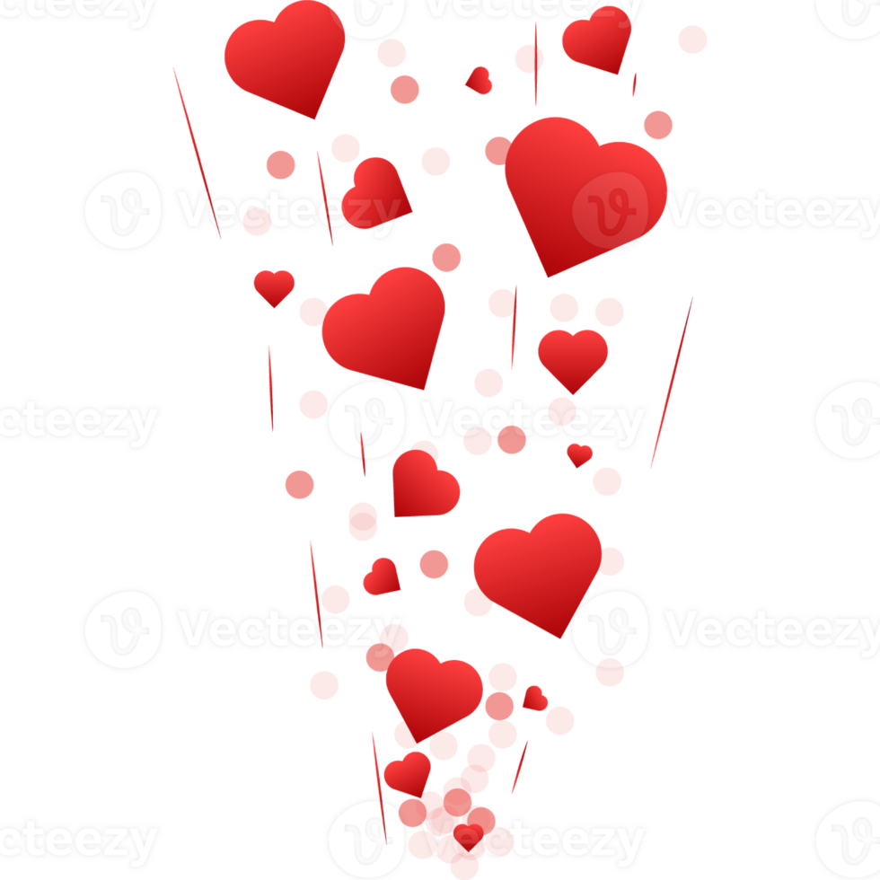 Happy valentines in 3d style. Heart love background. Text box. Happy valentines in abstract style on red background png