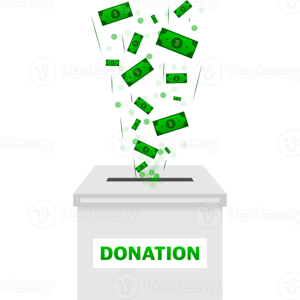 Donation money, great design for any purposes. Doodle collection with donation for concept design. Flat cartoon money illustration png