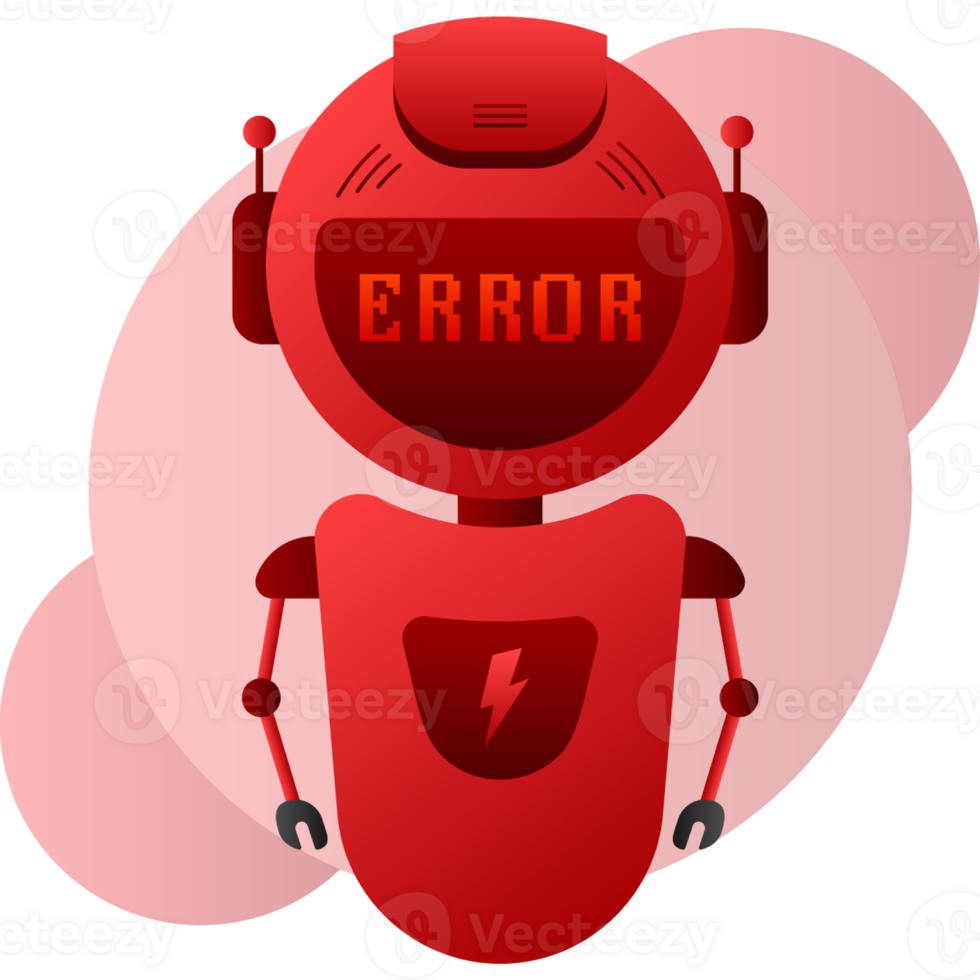 Error chatbot glyph icon. Silhouette symbol. Talkbot with error in speech bubble. Error bot. Artificial intelligence png