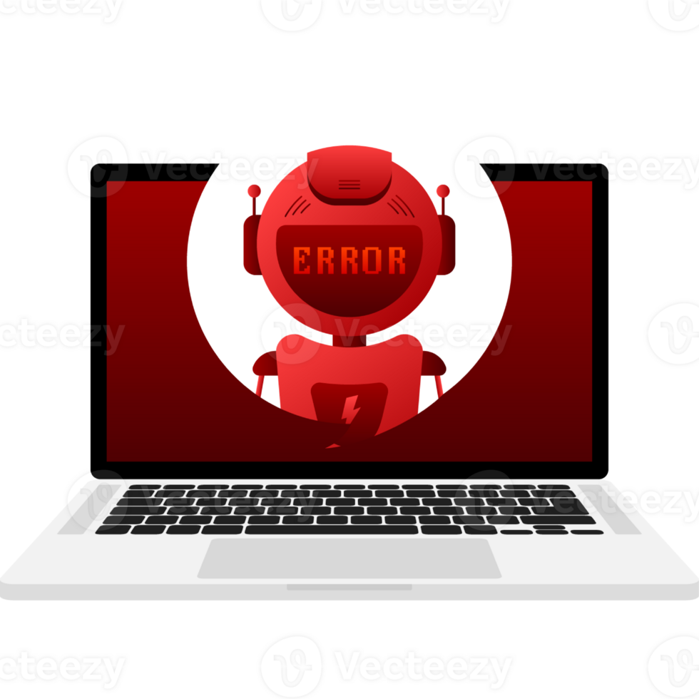 Error chatbot glyph icon. Silhouette symbol. Talkbot with error in speech bubble. Error bot. Artificial intelligence png