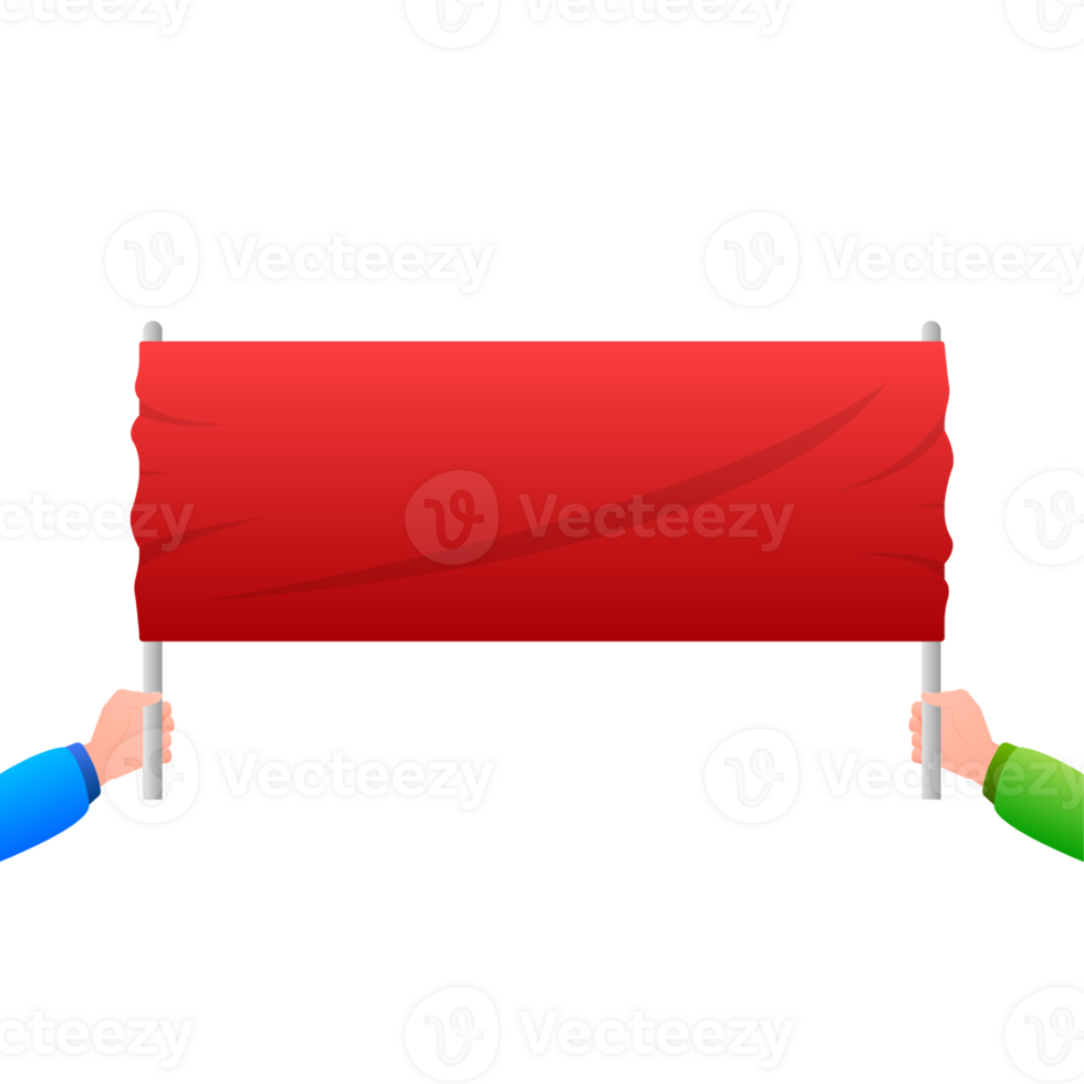 Empty placard hand, great design for any purposes. Background illustration. Web design png