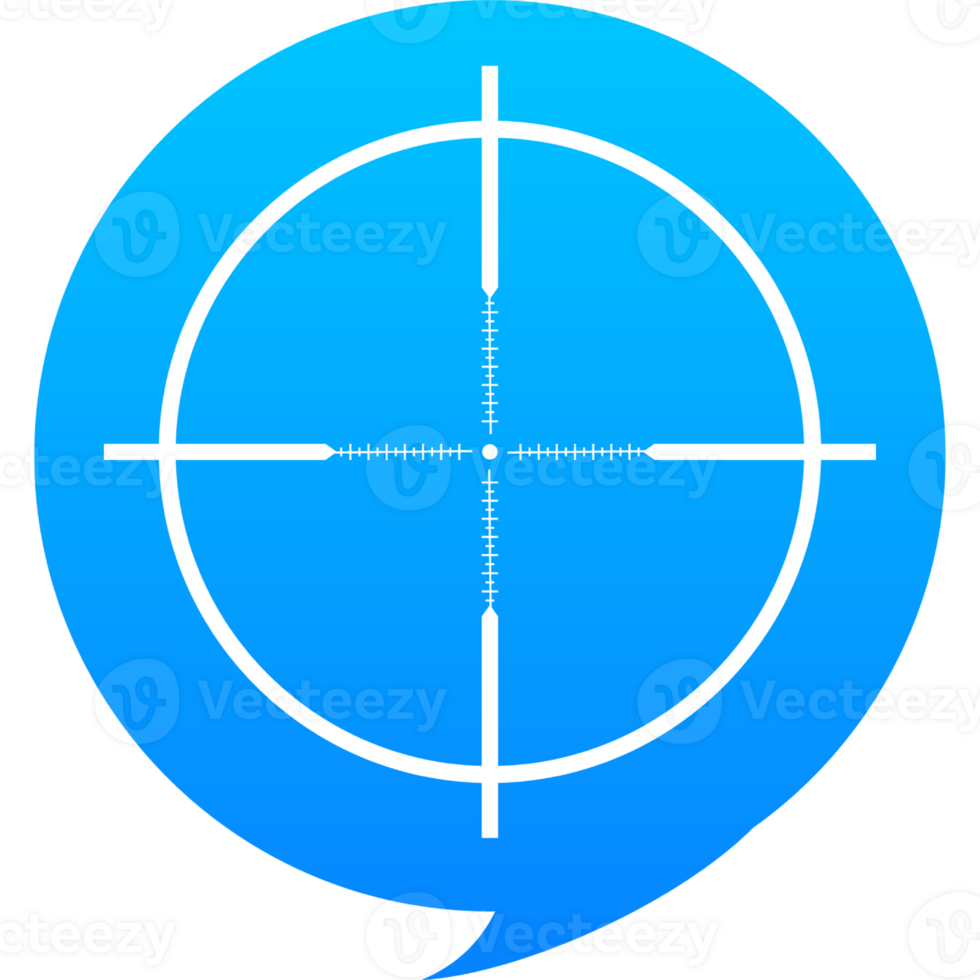Sniper scope cross. Rifle optical sight isolated on transparent background. illustration png