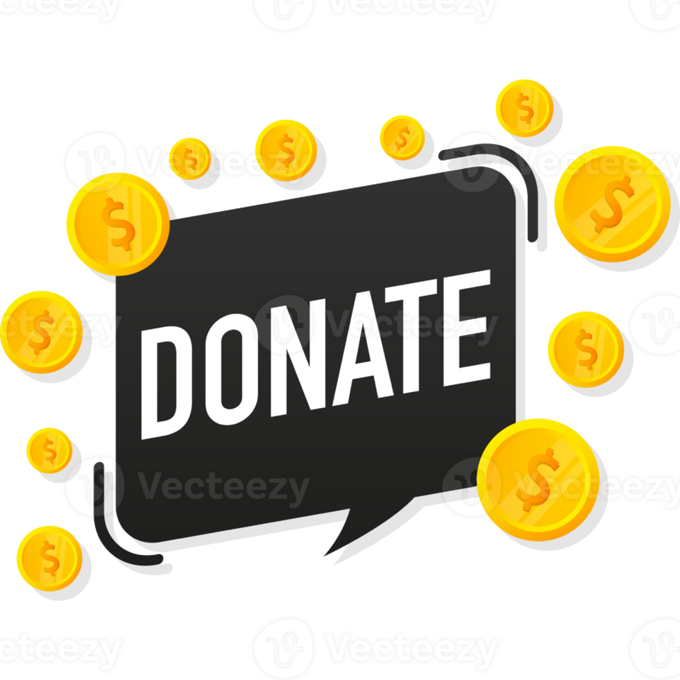Donation money, great design for any purposes. Doodle collection with donation for concept design. Flat cartoon money illustration png