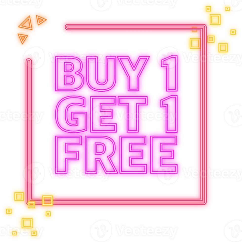 Buy 1 Get 1 Free, sale tag, banner design template, app icon, illustration png