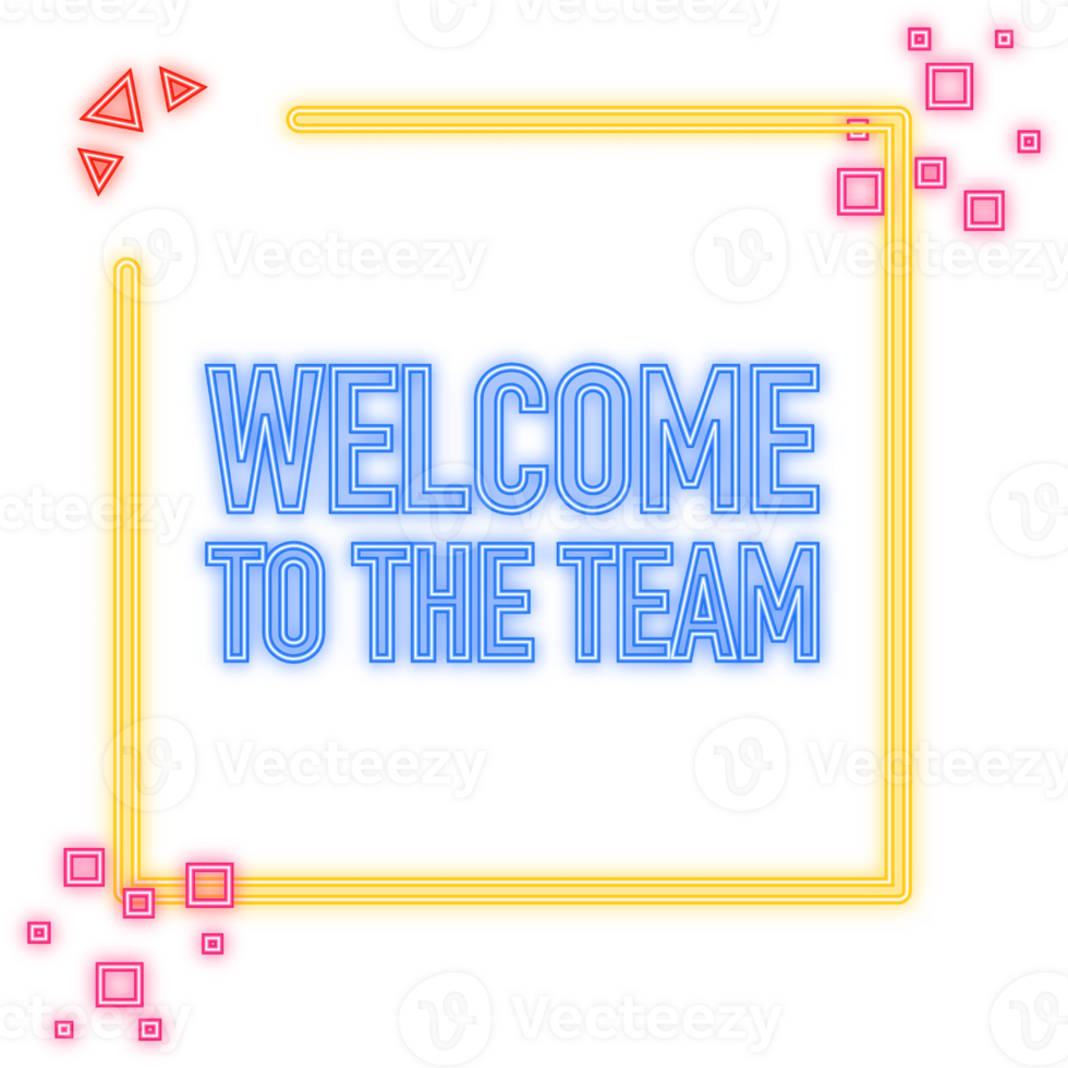 Welcome to the team blue banner in 3D style on white background. illustration. png