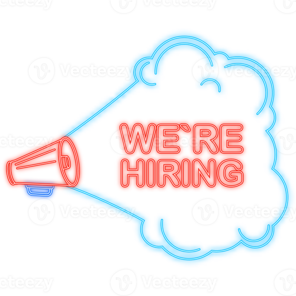 We re hiring. flat illustration on white background png