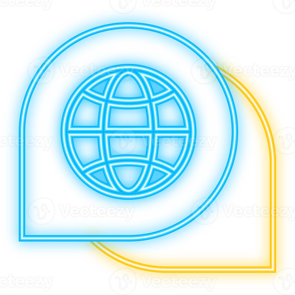Neon Icon. Translate flat icon on white background. illustration png