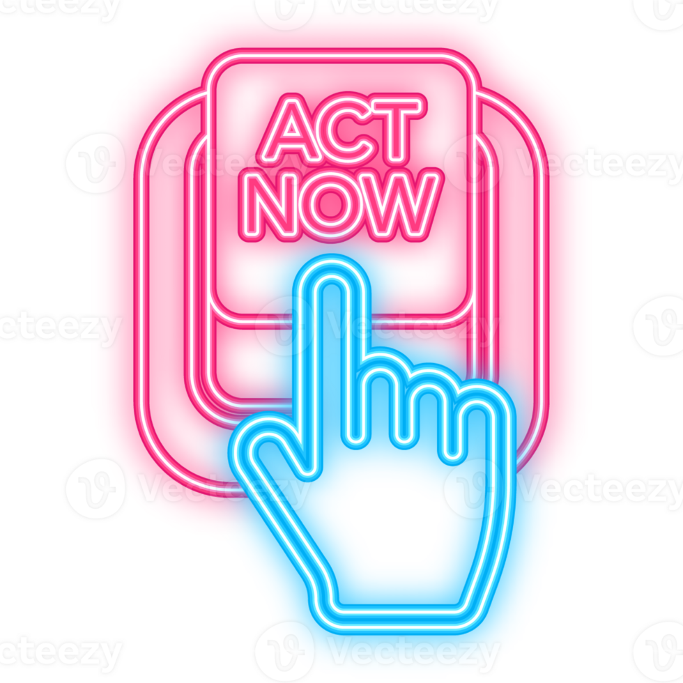 Neon Icon. Red button on white backdrop. Call business icon. web button. illustration png