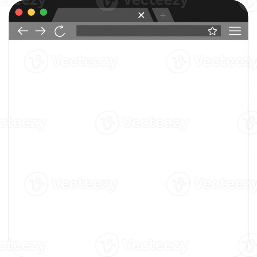 Browser window illustration. Browser or web browser in flat style. Window concept internet browser png