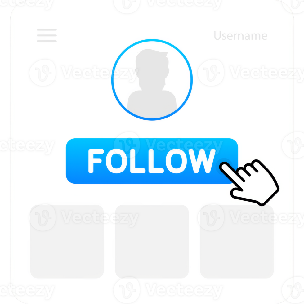 Flat template with follow page. Social media flat icon. logo. template. Social media post png