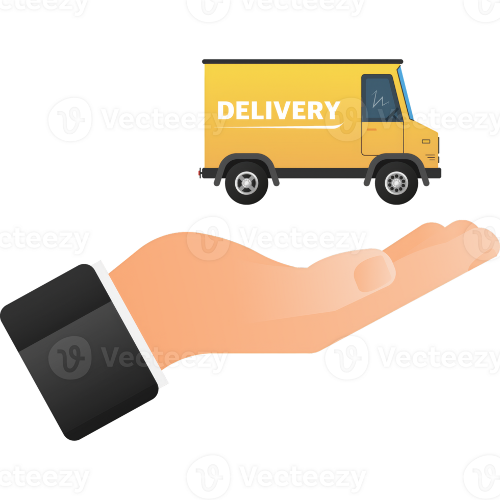 Express delivery service badge. Fast time delivery order with stopwatch on white background. illustration png