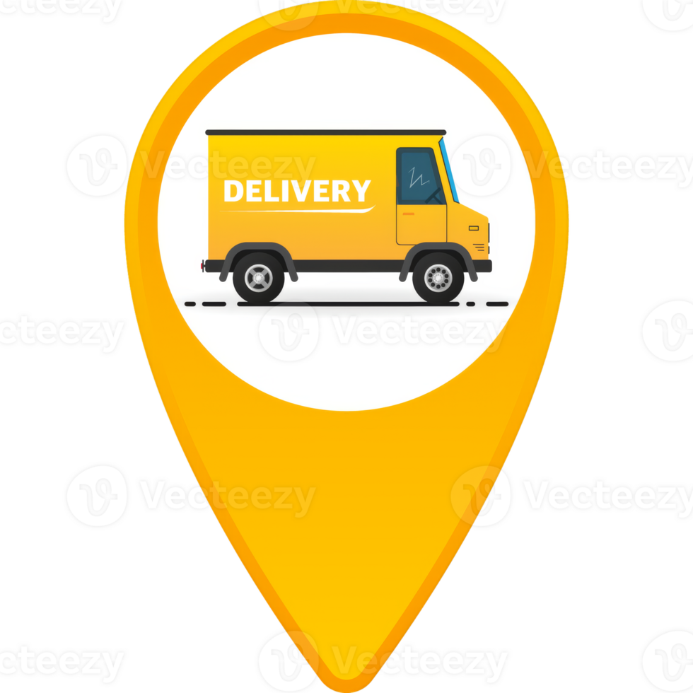 Express delivery service badge. Fast time delivery order with stopwatch on white background. illustration png