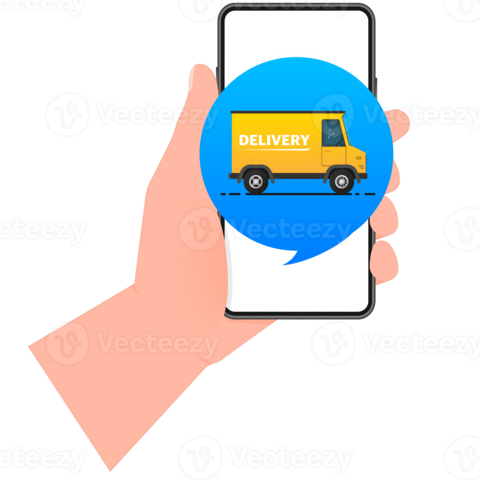 Express delivery service badge. Fast time delivery order with stopwatch on white background. illustration png