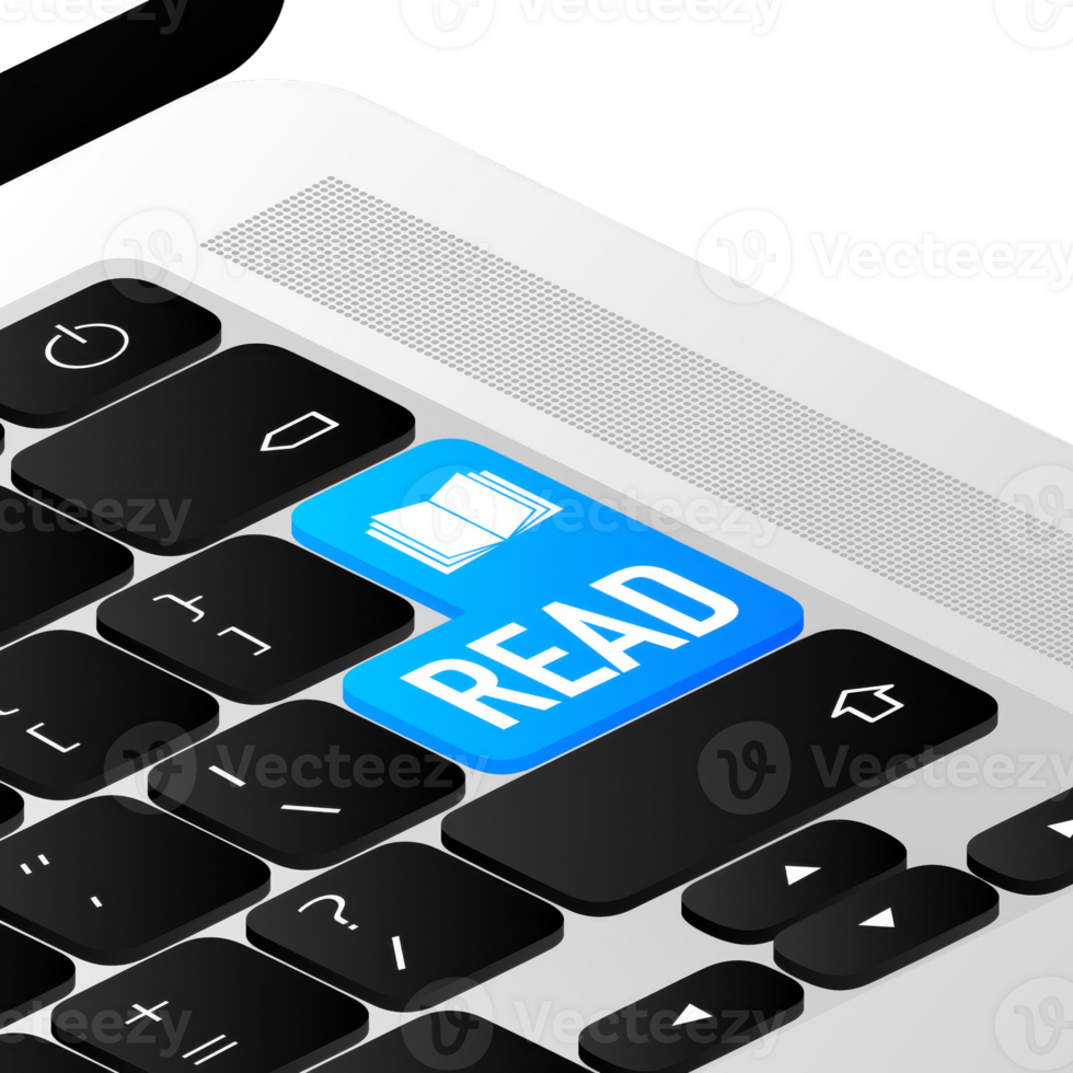Blue read button in modern style. graphic. Web ui design. Banner design png