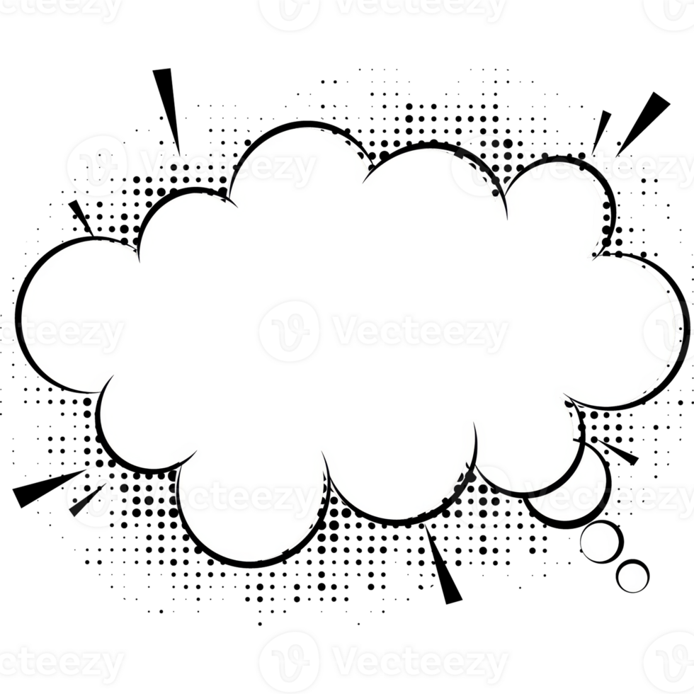 Pop art style. Retro illustration icon with pop bubble on yellow background png