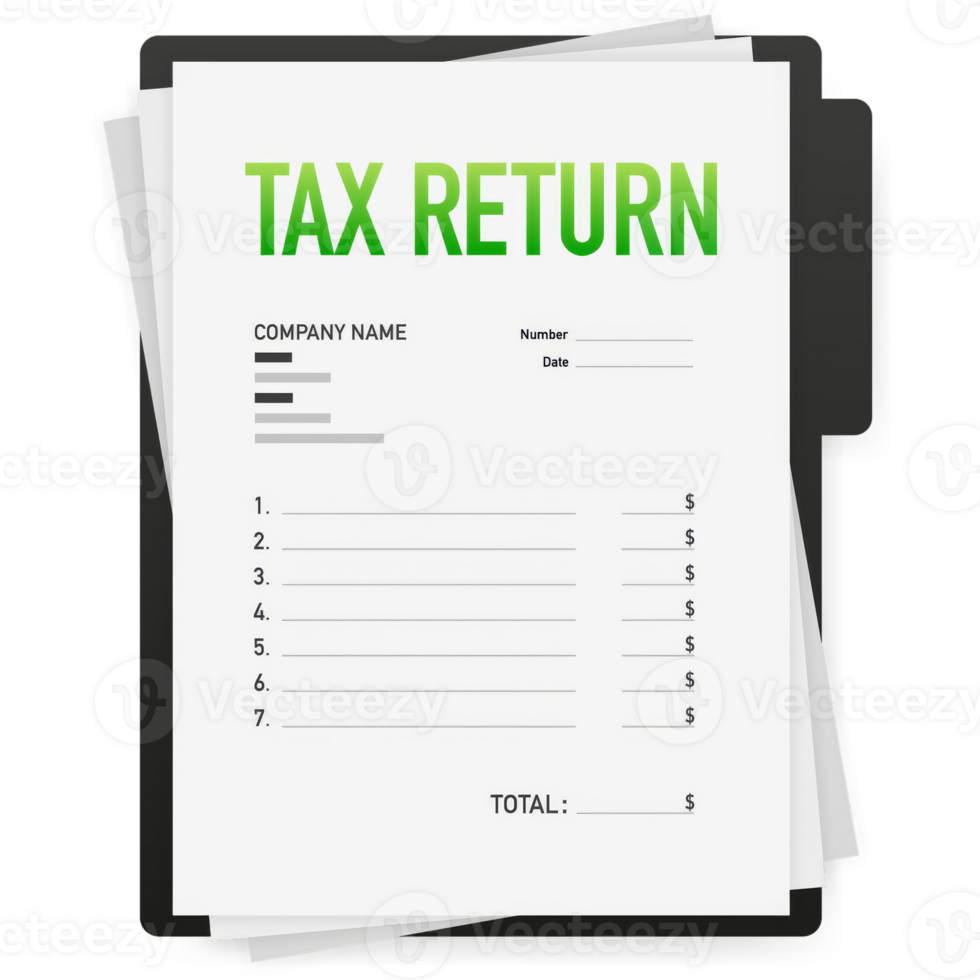 Tax return. Business financial investment. Accounting concept. Flat illustration png