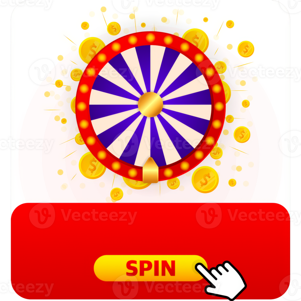 Fortune wheel in modern style. illustration 3d style. Modern 3d graphic png