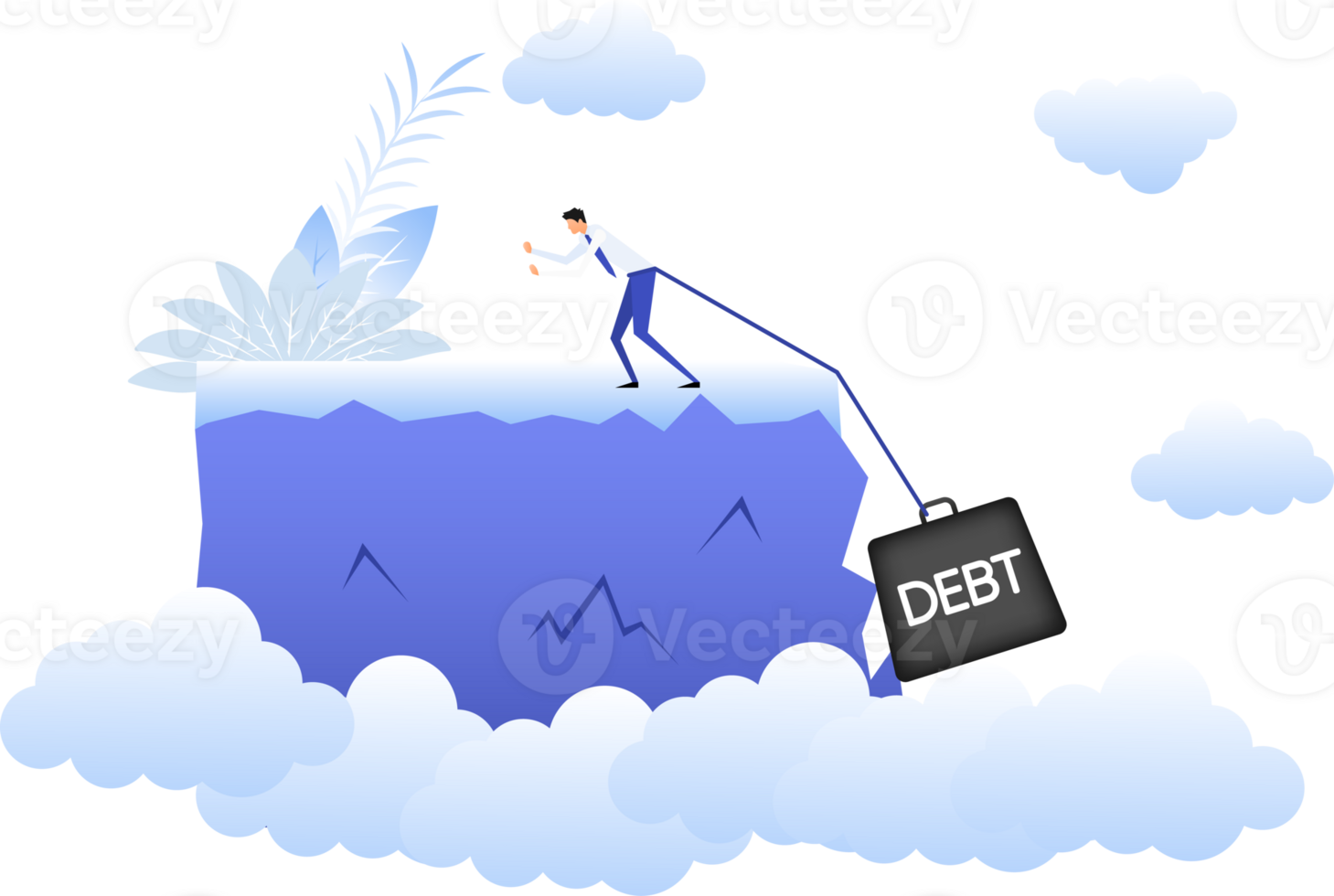 People and chasm. Debt png
