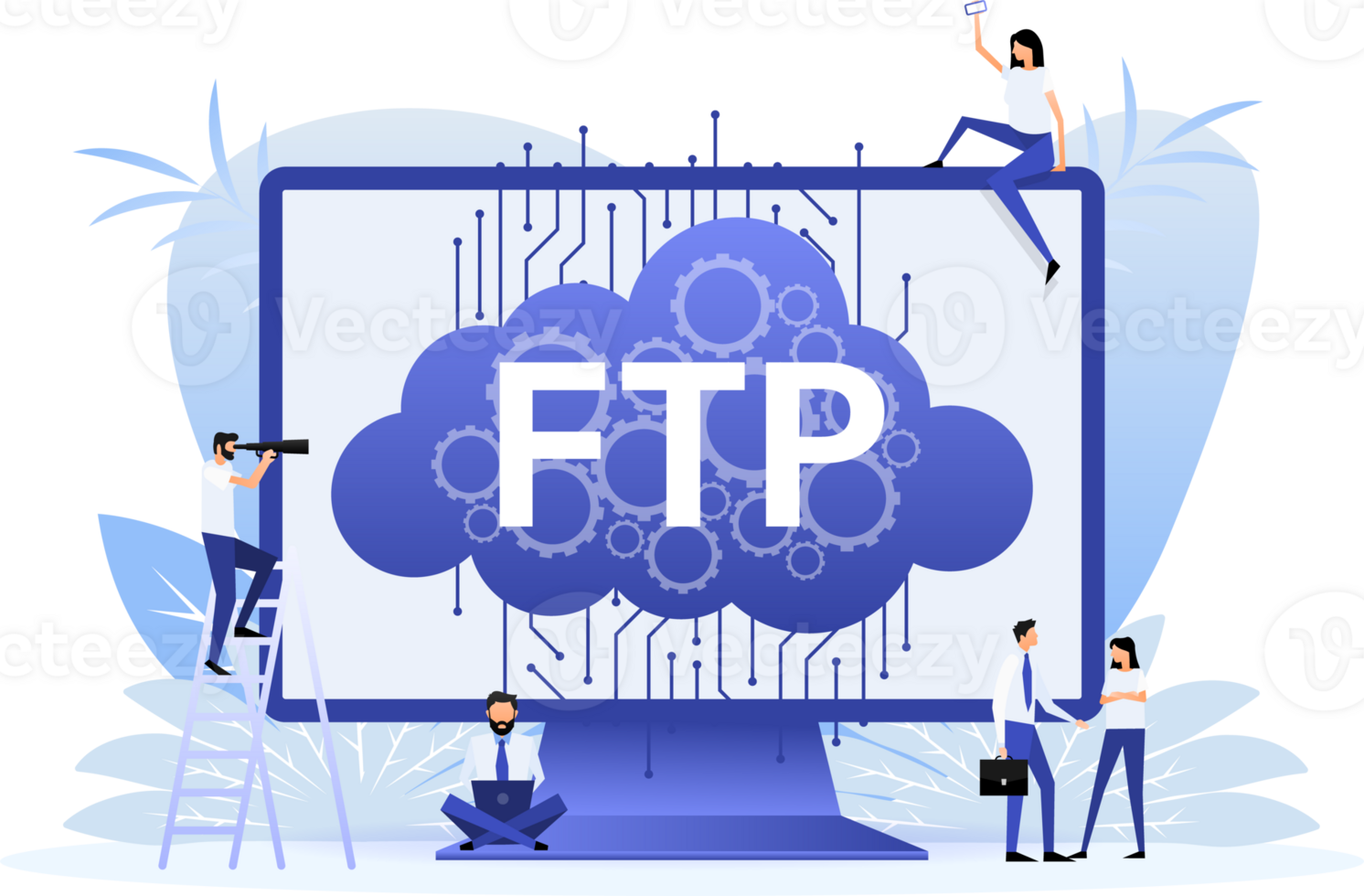 Ftp cloud. Application interface png