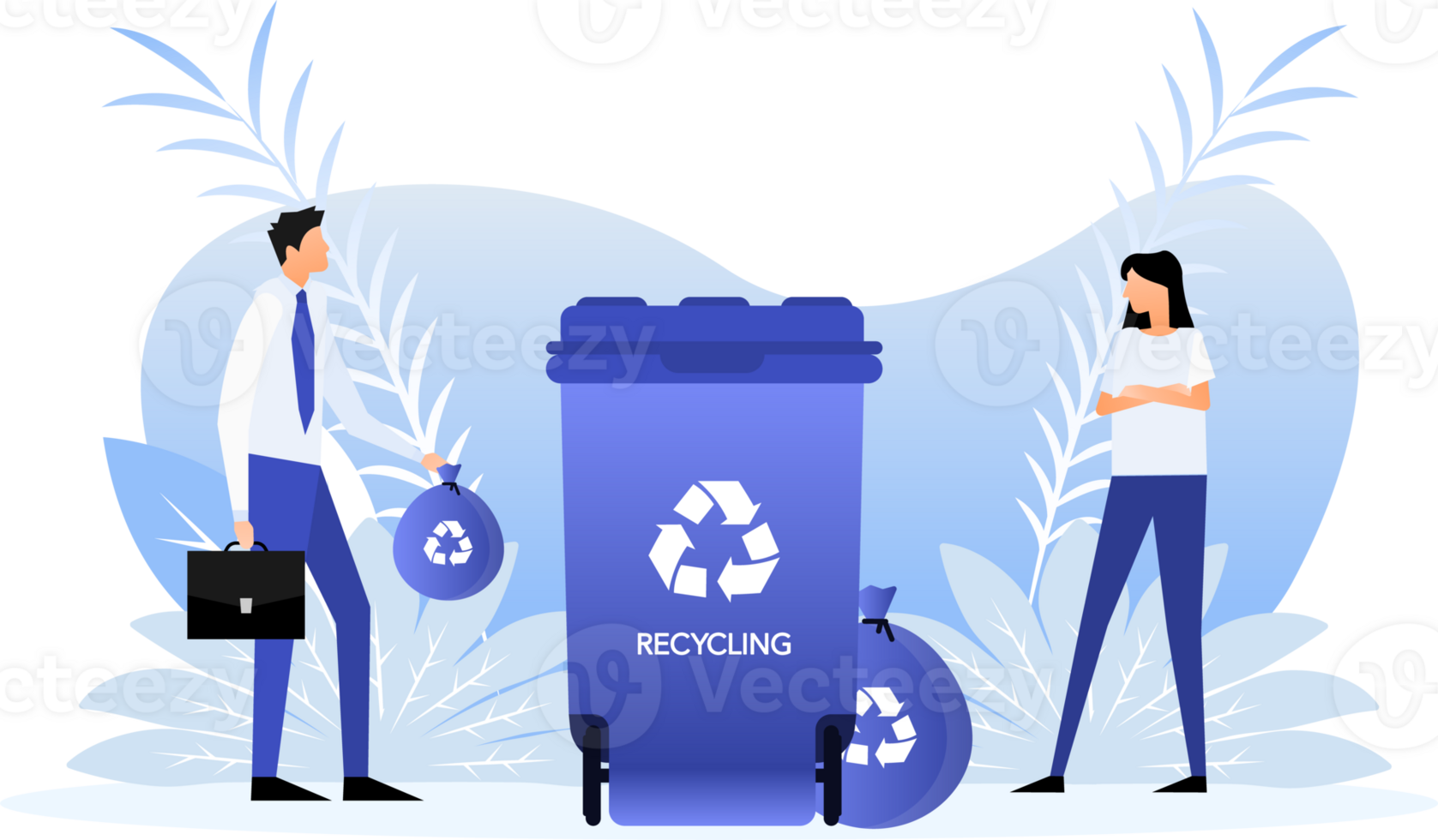 Recycle waste bins png