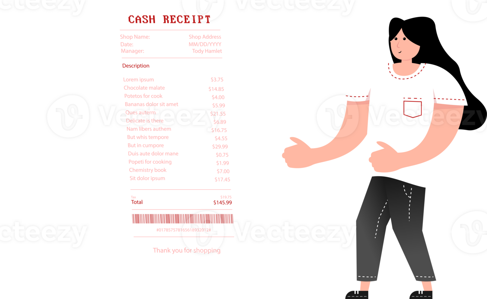 receipt check on smartphone png