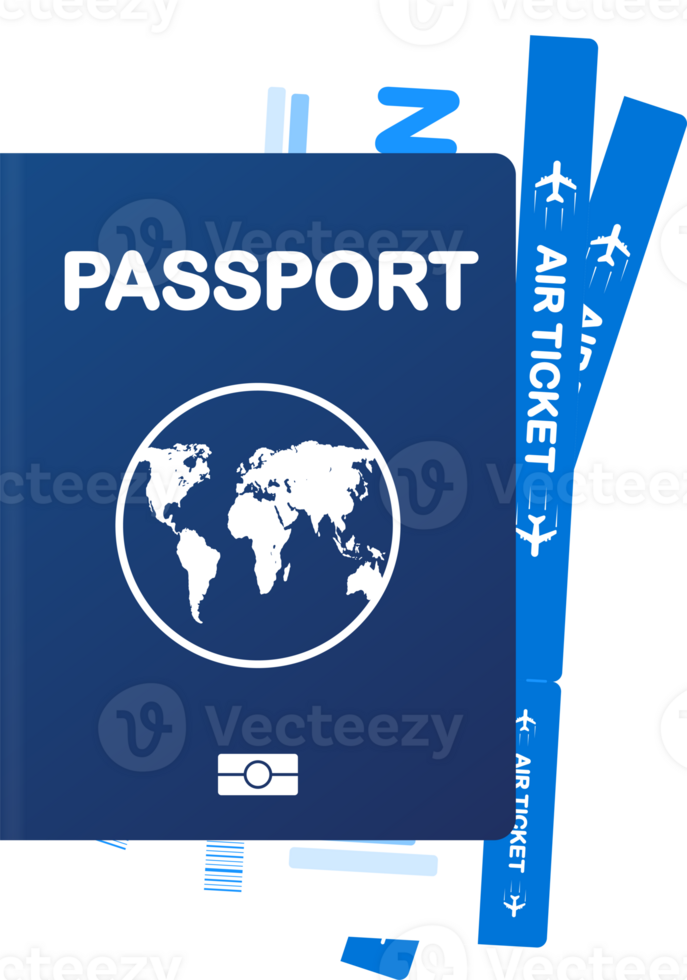 Passport and boarding pass png