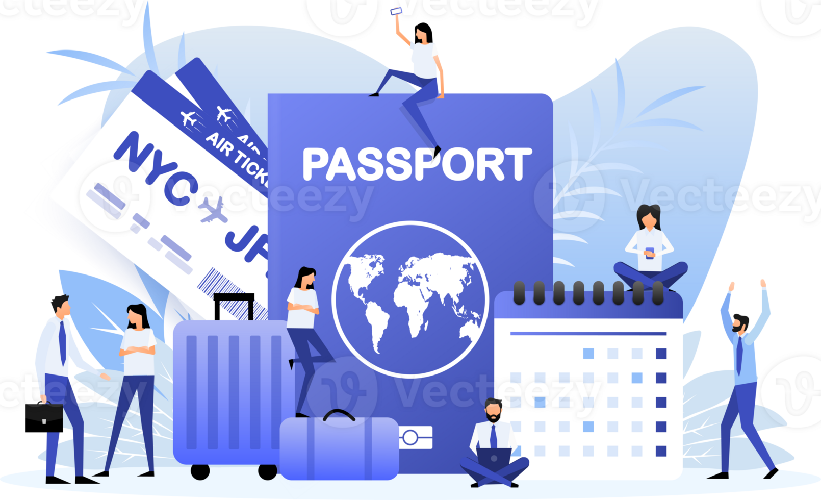 Passport and boarding pass png
