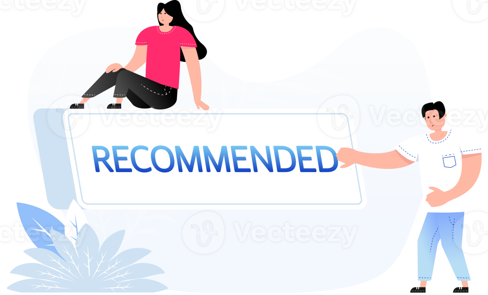 Recommended with click here people png