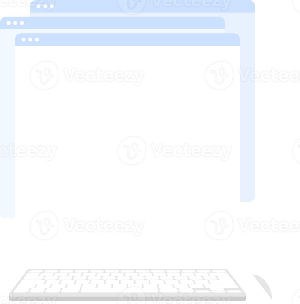 Web page laptop. Landing page png