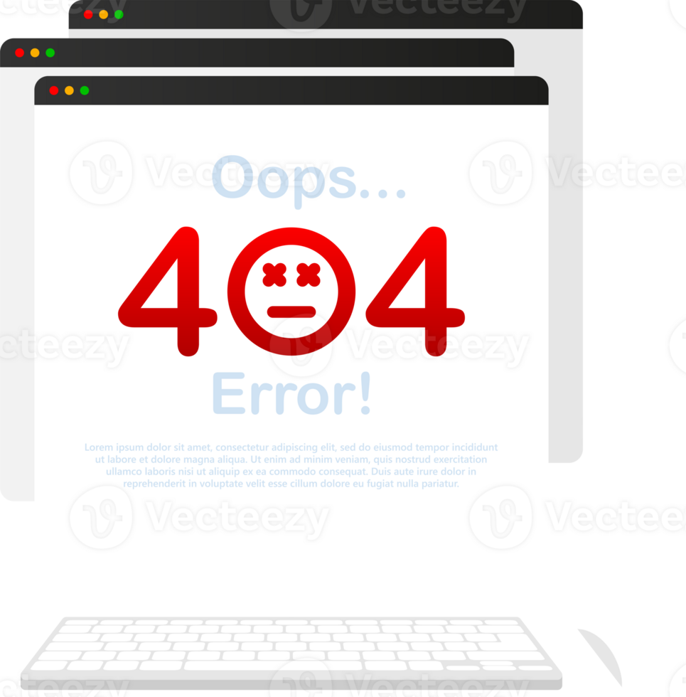 404, great design for any purposes. Flat style people. Internet network png