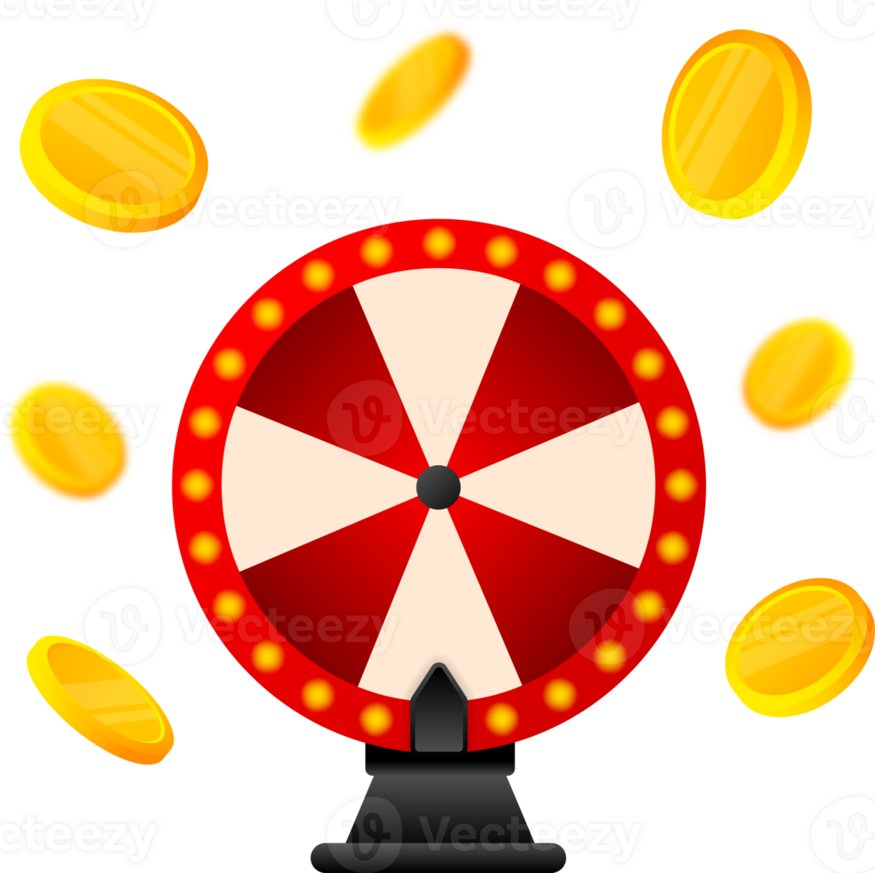 Fortune wheel in modern style. illustration 3d style. Modern 3d graphic png