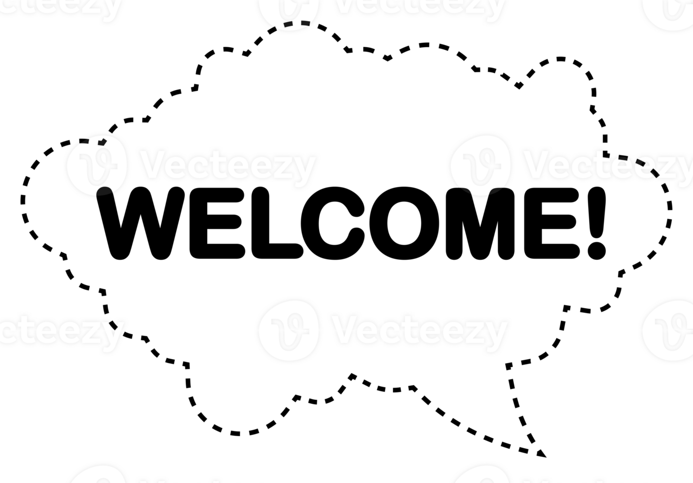 Welcome white bubble modern business banner. illustration. png