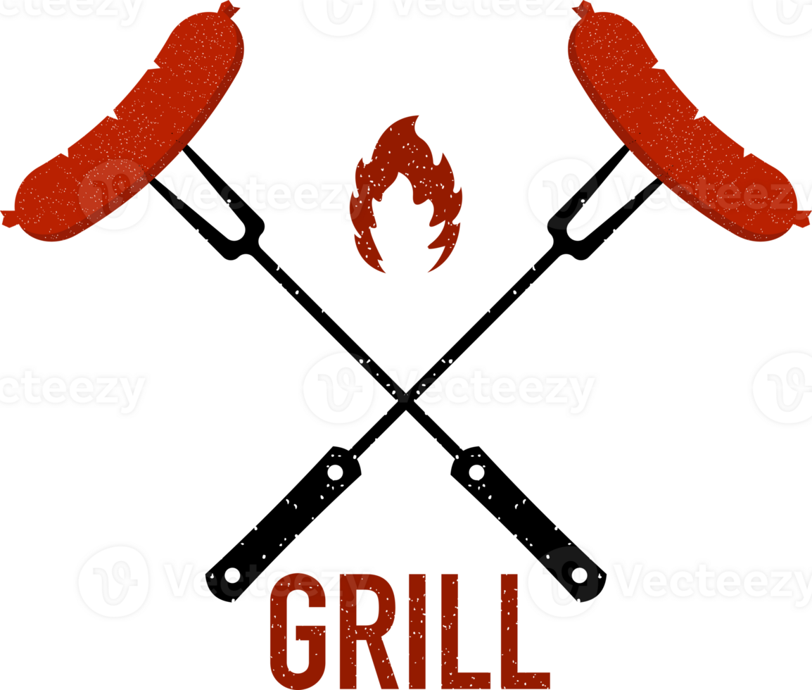 BBQ time, Party. Barbecue or grill tool. illustration. png