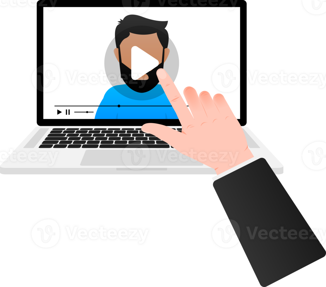 blogger, internet blogger recording media content. Watching a internet. illustration. png